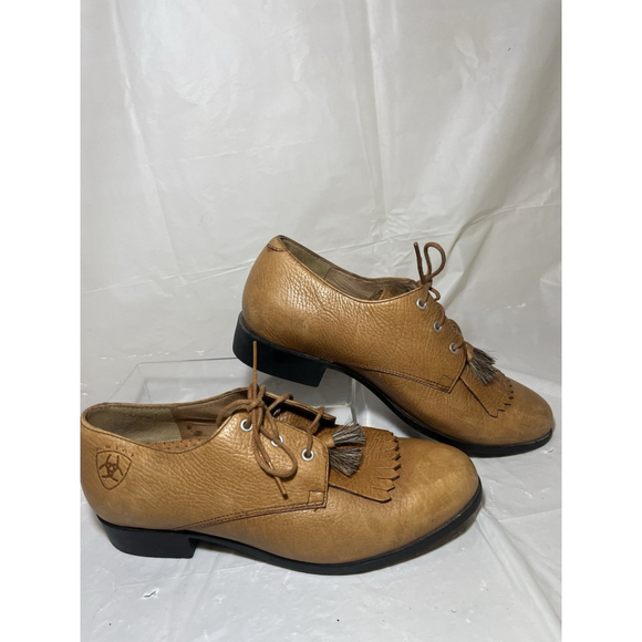 ARIAT Western Jamie Leather Kiltie Oxfords Tassels Shoes Women's Size 8.5 - Picture 6 of 16